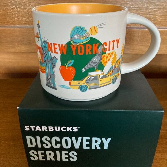 Brand New Starbucks Discovery New York City Coffee Mug Big Apple Taxi Subway - Picture 1 of 7